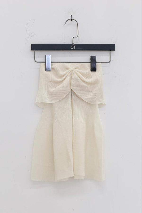 SWAYING/KNIT Bow Tube Top SW22SST03 Light Yellow PS47